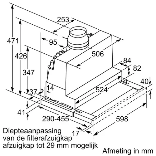D46ED52X1 NEFF Vlakscherm afzuigkap