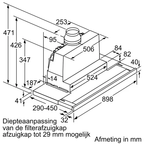 D49PU54X1 NEFF Vlakscherm afzuigkap