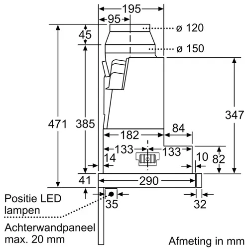 D49PU54X1 NEFF Vlakscherm afzuigkap