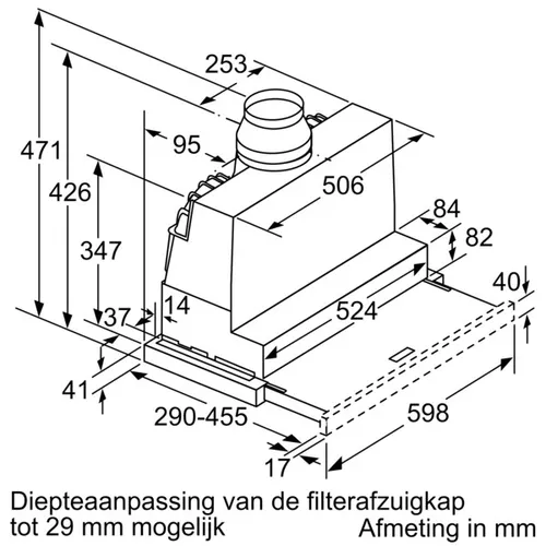D46ML54X1 NEFF Vlakscherm afzuigkap