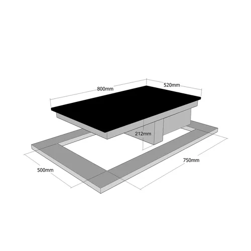 IG800FIB AIRO DESIGN Kookplaat met afzuiging