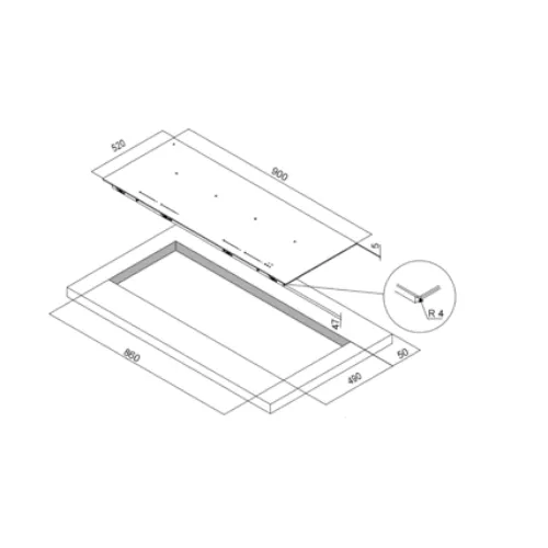 SDDH5 AIRO DESIGN Kookplaat met afzuiging