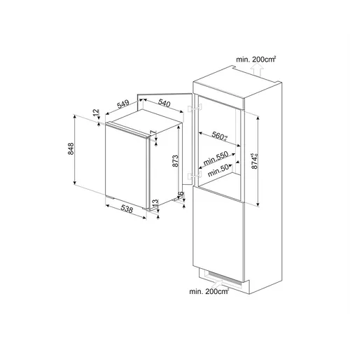 S4F094E SMEG Inbouw vriezer