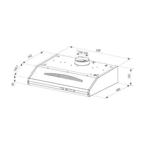 CFB6432X BEKO Onderbouw afzuigkap