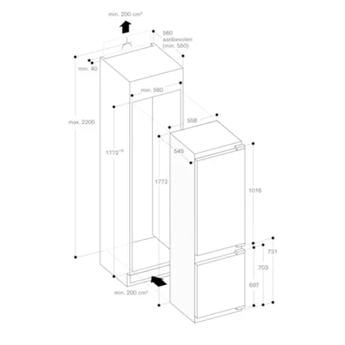 RB282306 GAGGENAU Inbouw koelkast vanaf 178 cm