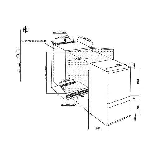 BCSA285E4SN BEKO Inbouw koelkast vanaf 178 cm