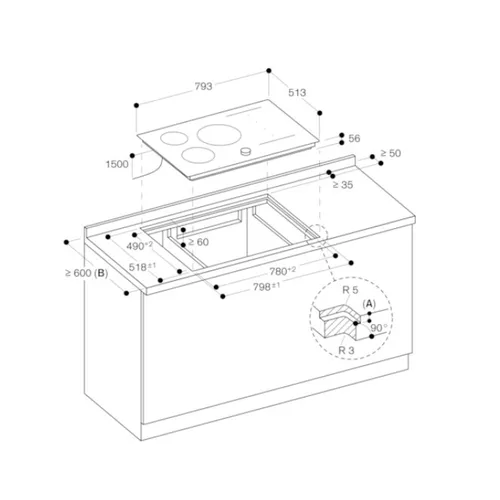 CI283113 GAGGENAU Inductie kookplaat