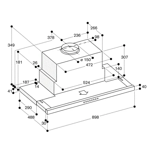 AF210192 GAGGENAU Vlakscherm afzuigkap