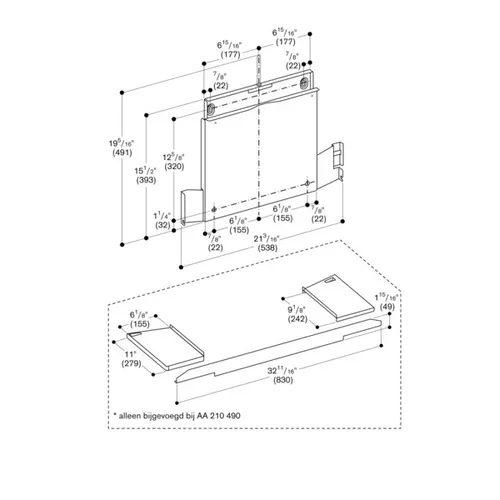 AA210492 GAGGENAU Externe motor tbv afzuiging
