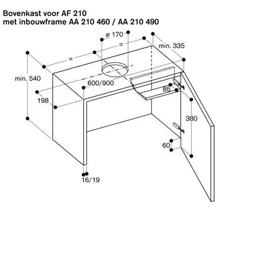 AA210492 GAGGENAU Externe motor tbv afzuiging