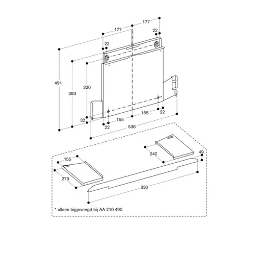 AA210492 GAGGENAU Externe motor tbv afzuiging