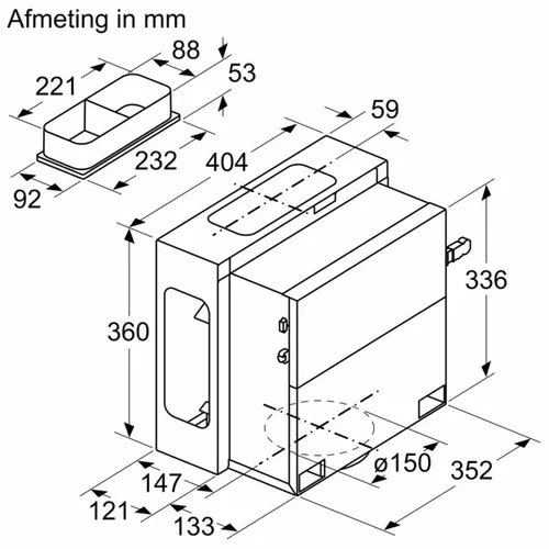 AA200910 GAGGENAU Externe motor tbv afzuiging