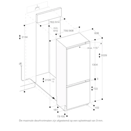 RB492305 GAGGENAU Inbouw koelkast vanaf 178 cm