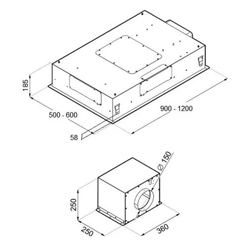 CPW8850L AIRO DESIGN Inbouwunit (motorloos)