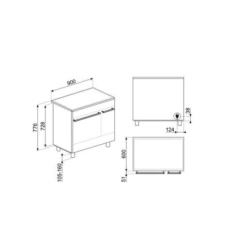 CG92IANT9 SMEG Fornuis 90 cm