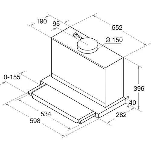DBAH65LMX BAUKNECHT Vlakscherm afzuigkap