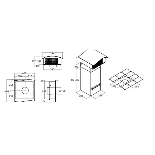 ME004MOTOR AIRONE Externe motor tbv afzuiging