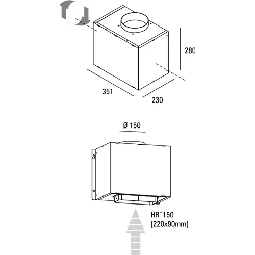 GEC225BHR ABK INNOVENT Externe motor tbv afzuiging