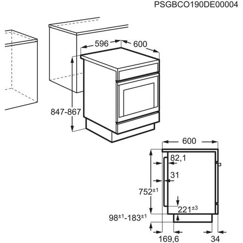 CIB6641ABM AEG Fornuis 60 cm