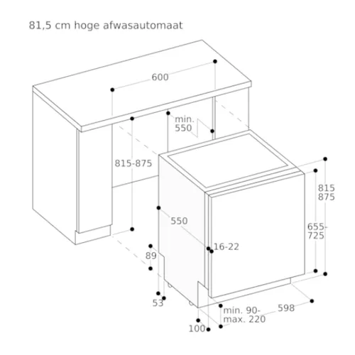 DF210100 GAGGENAU Volledig geintegreerde vaatwasser