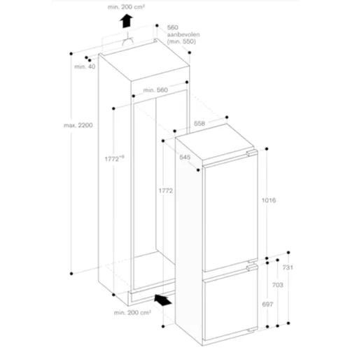 RB289300 GAGGENAU Inbouw koelkast vanaf 178 cm