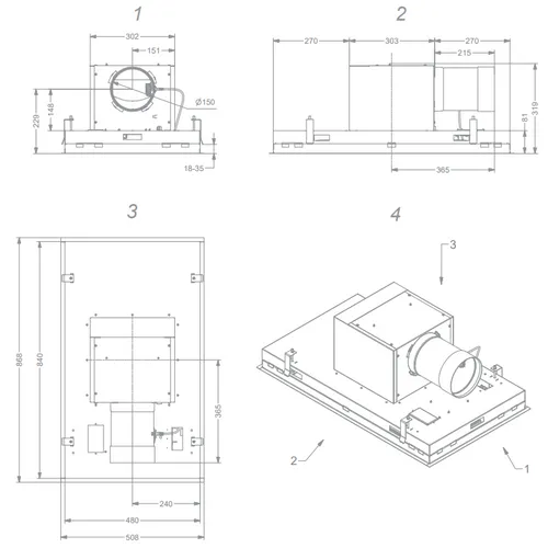 6930 NOVY Plafond afzuigkap