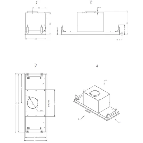 26082 NOVY Inbouwunit afzuigkap