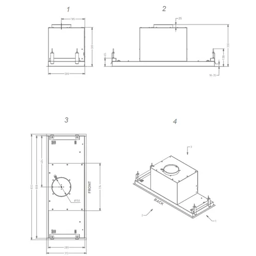 26080 NOVY Inbouwunit afzuigkap
