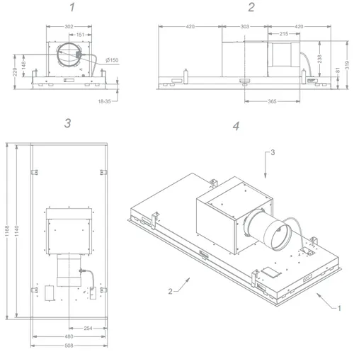 6941 NOVY Plafond afzuigkap