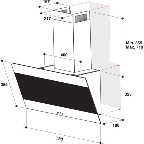 IHVP83FLMK INDESIT Wandschouw afzuigkap