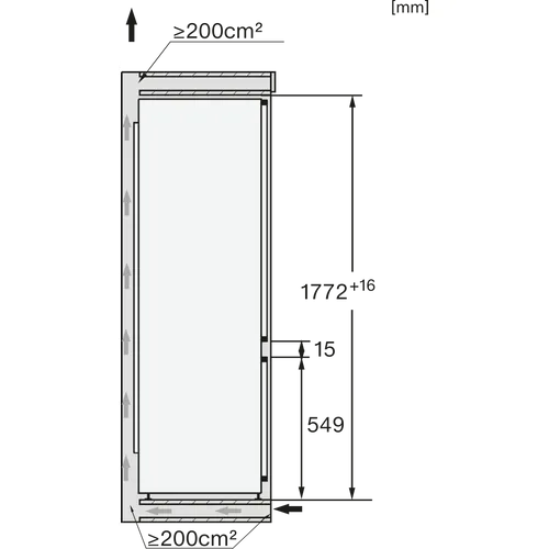KF7772B MIELE Inbouw koelkast vanaf 178 cm