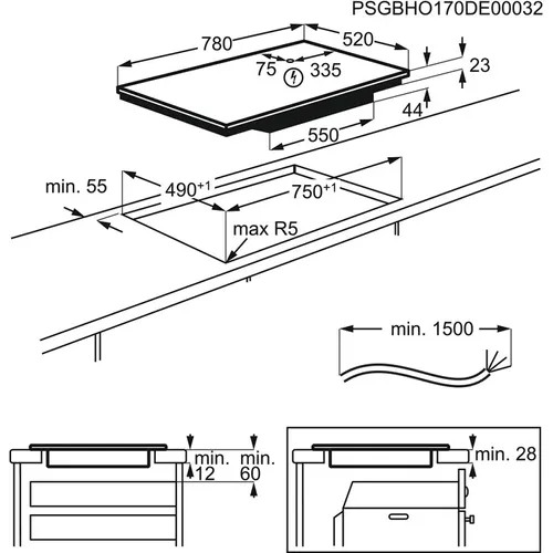 ILB84443CB AEG Inductie kookplaat