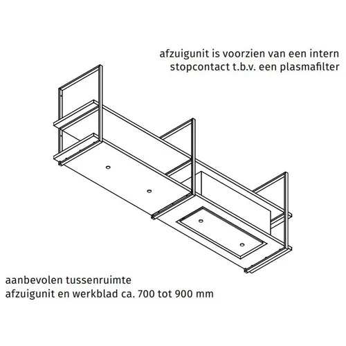 105420 WAVE Wandschouw afzuigkap