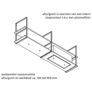 105424 WAVE Wandschouw afzuigkap