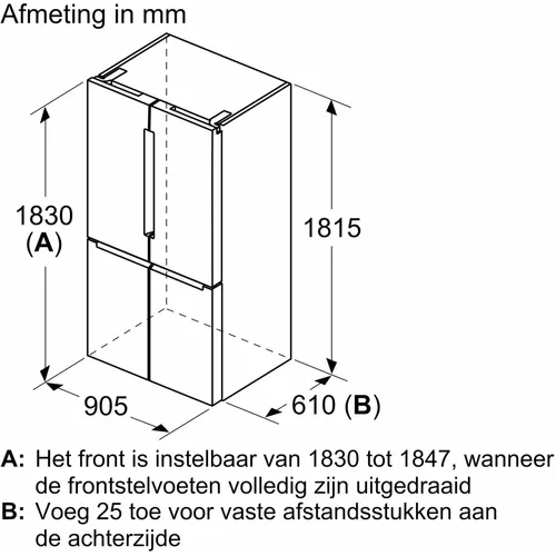 KFN96APEA BOSCH Amerikaanse koelkast