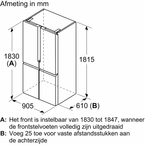 KF96NAXEA SIEMENS Vrijstaande koel-vries combinatie