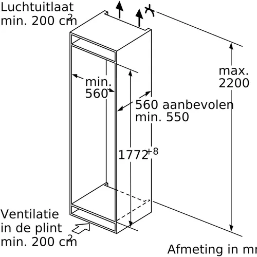 KI8816DE1 NEFF Inbouw koelkast vanaf 178 cm