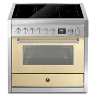 GQ9S5FICR STEEL Fornuis 90 cm