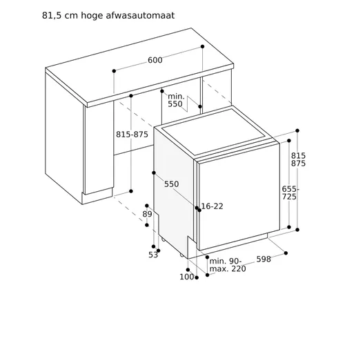 DF270101 GAGGENAU Volledig geintegreerde vaatwasser