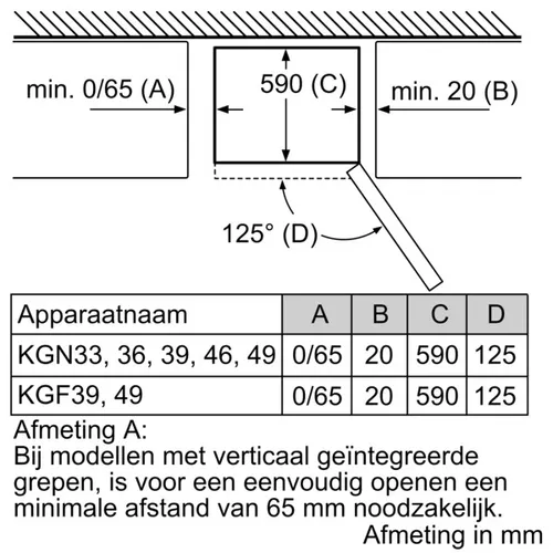 KGN33NWEB BOSCH Vrijstaande koel-vries combinatie