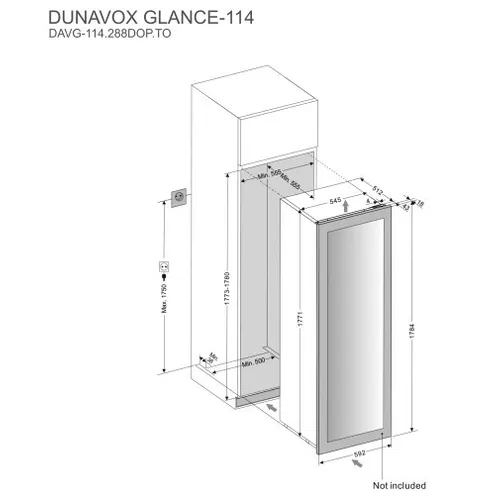 DAVG114288DOPTO DUNAVOX Wijnkoelkast