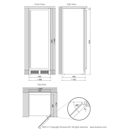 DX181490DBK DUNAVOX Wijnkoelkast