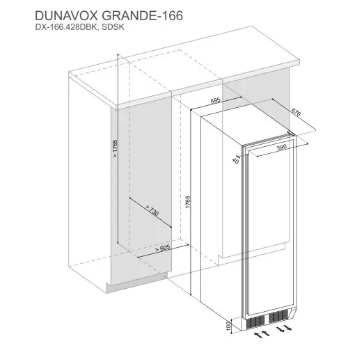 DX166428SDSK DUNAVOX Wijnkoelkast