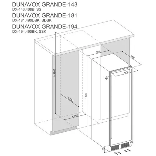 DX143468B DUNAVOX Wijnkoelkast