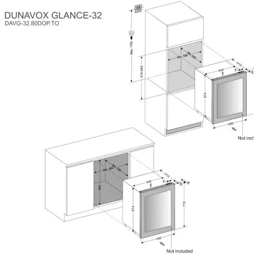 DAVG3280DOPTO DUNAVOX Wijnkoelkast