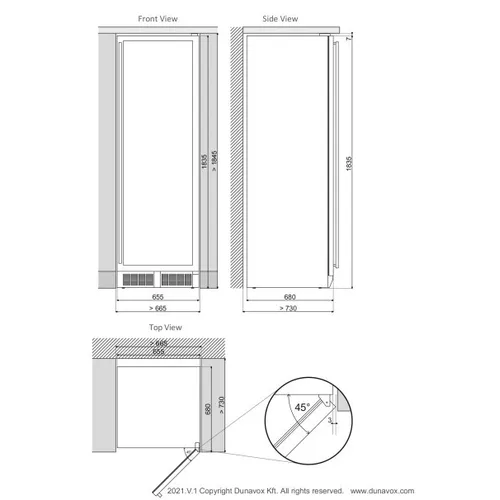 DX194490SSK DUNAVOX Wijnkoelkast