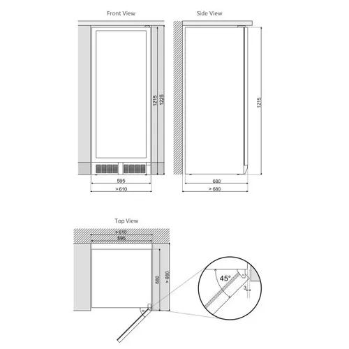 DX58258DB DUNAVOX Wijnkoelkast