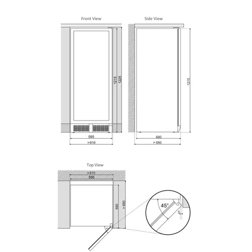 DX58258DSS DUNAVOX Wijnkoelkast