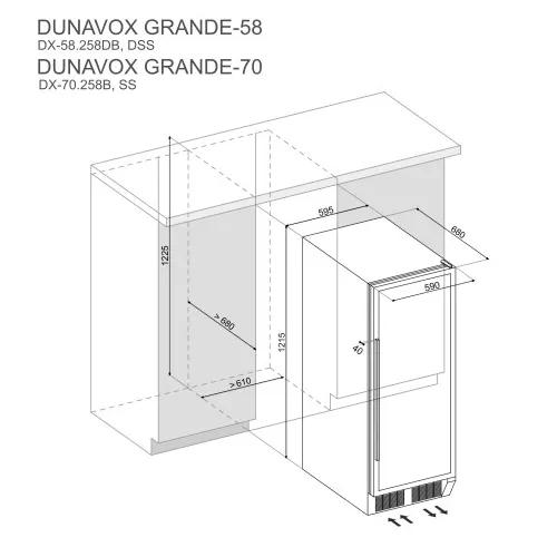 DX58258DSS DUNAVOX Wijnkoelkast