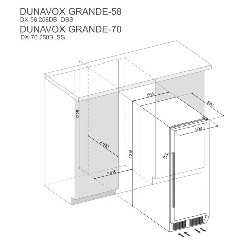 DX70258B DUNAVOX Wijnkoelkast